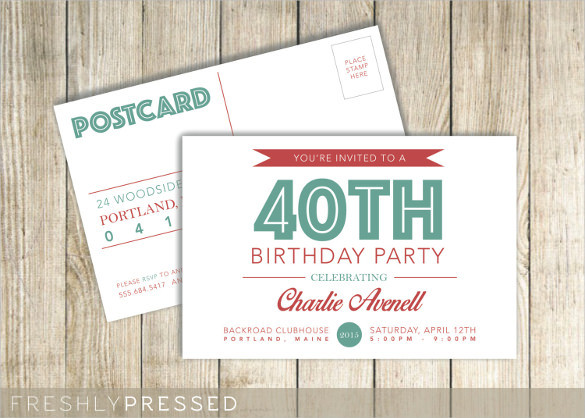 Postcard Birthday Invitations
 26 Postcard Birthday Invitation Templates – PSD Word