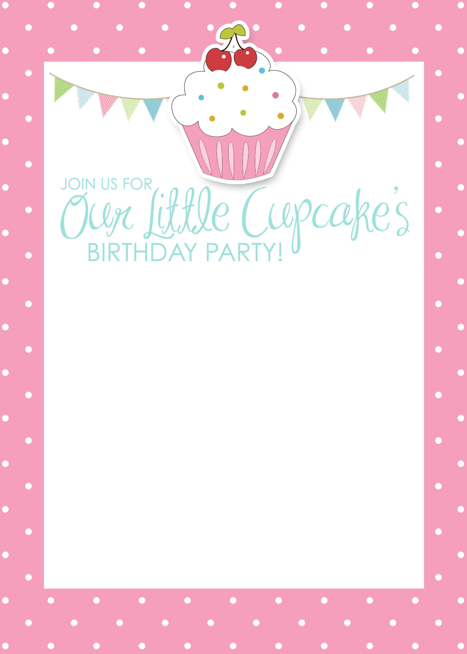 Postcard Birthday Invitations
 Cupcake Birthday Party with FREE Printables How to Nest