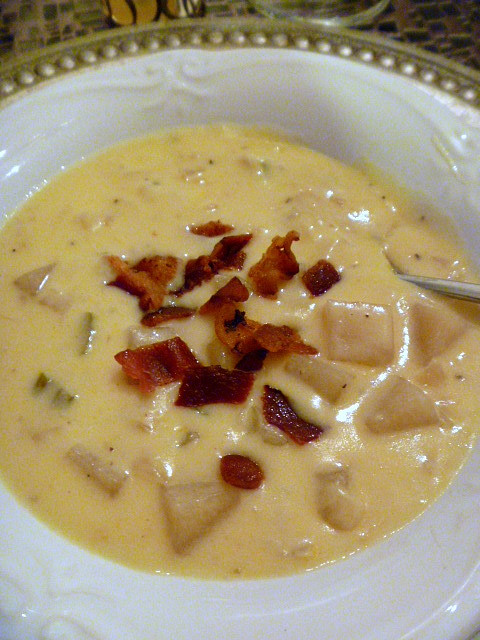 Potato Soup For Two
 Slice of Southern Cheesy Potato Soup Cooking for Two