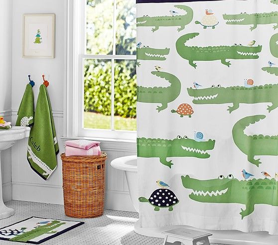 Pottery Barn Kids Bathroom
 Alligator Shower Curtain Pottery Barn Kids