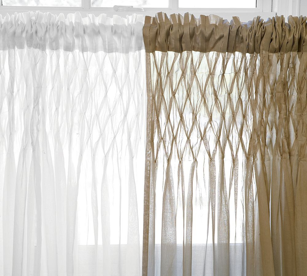 Pottery Barn Kitchen Curtain
 Pottery Barn Smocked Drapes