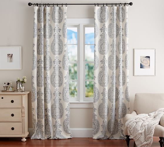 Pottery Barn Kitchen Curtain
 Lucianna Medallion Drape