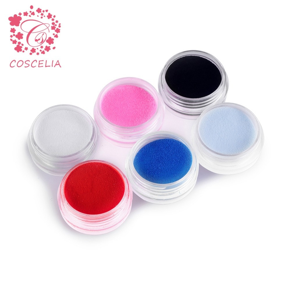 Powder Gel Nail Colors
 6 Colors Acrylic Powder Dust UV Gel Design 3D Tips