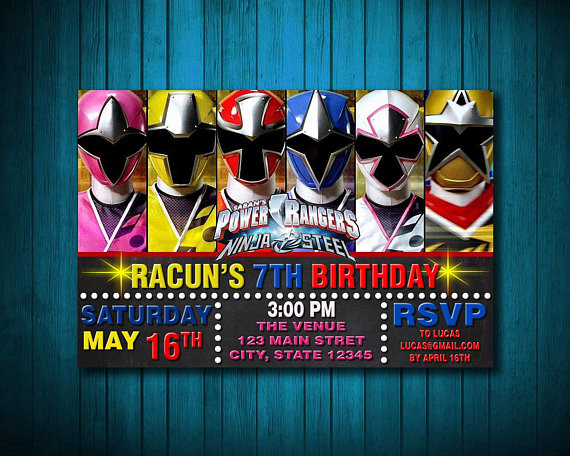 Power Ranger Birthday Invitations
 13 Power Rangers Party Ideas Power Ranger Birthday