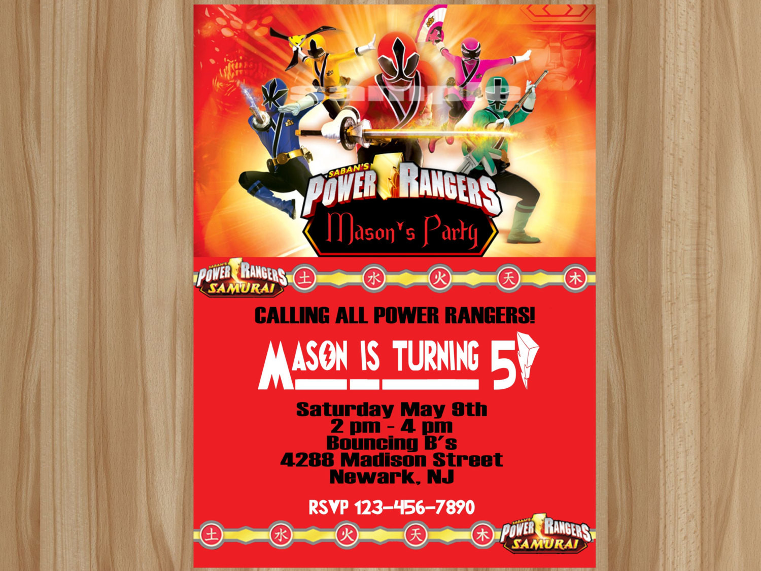 Power Ranger Birthday Invitations
 Power Ranger Birthday Invitations – Bagvania FREE