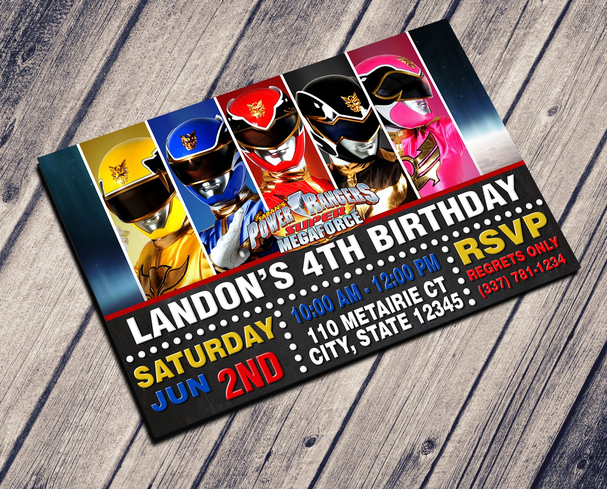 Power Ranger Birthday Invitations
 POWER RANGER BIRTHDAY INVITATION – nerodesign