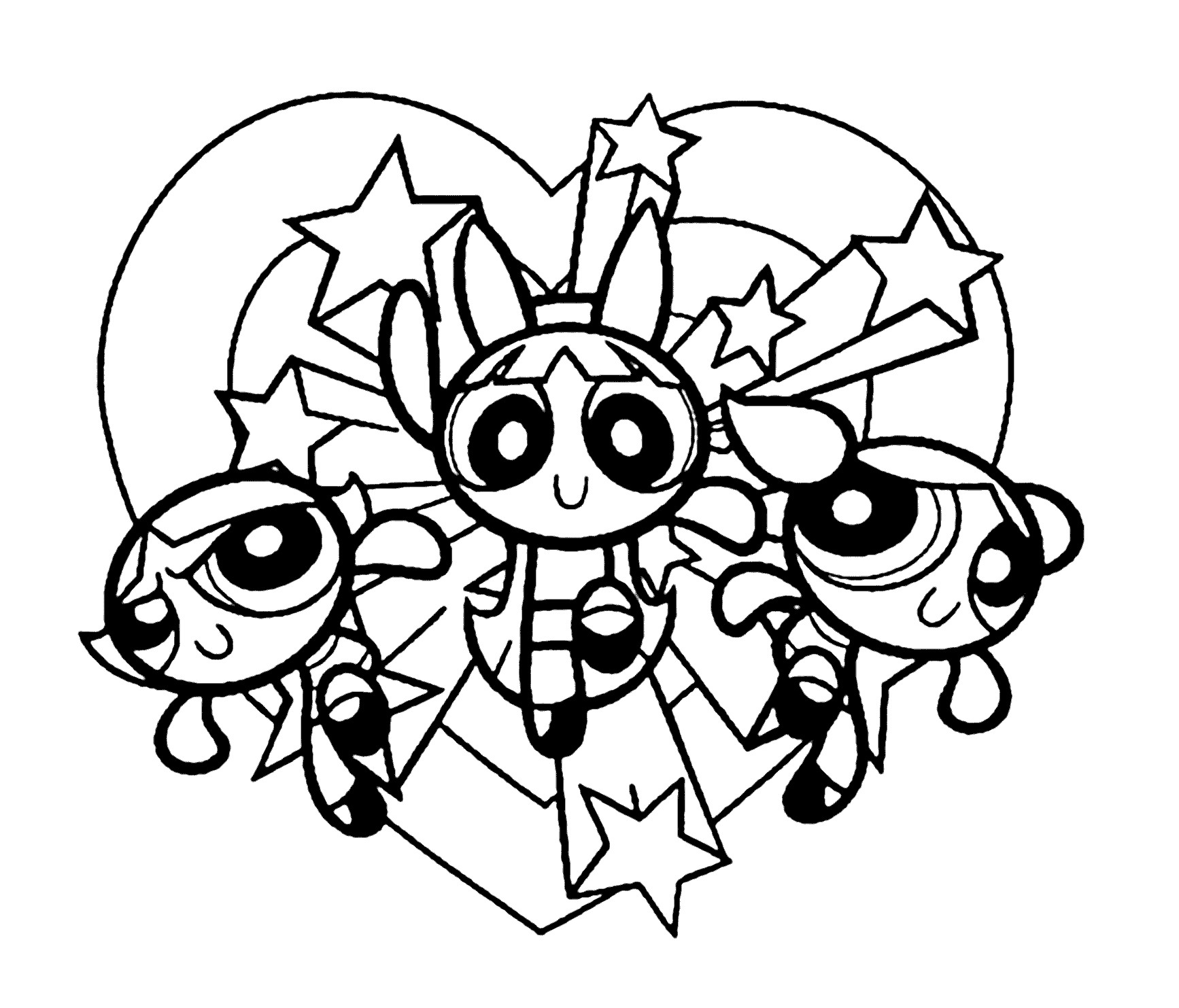 Powerpuff Girls Coloring Sheet
 12 printable pictures of powerpuff girls page Print