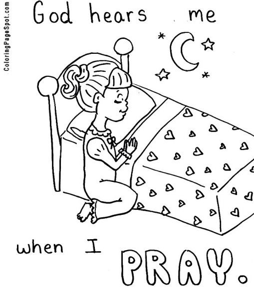 Prayer Coloring Pages For Kids
 Praying Hands Printable Clip Art