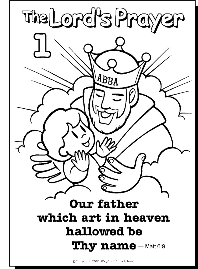 Prayer Coloring Pages For Kids
 the lord s prayer coloring pages printable Google Search