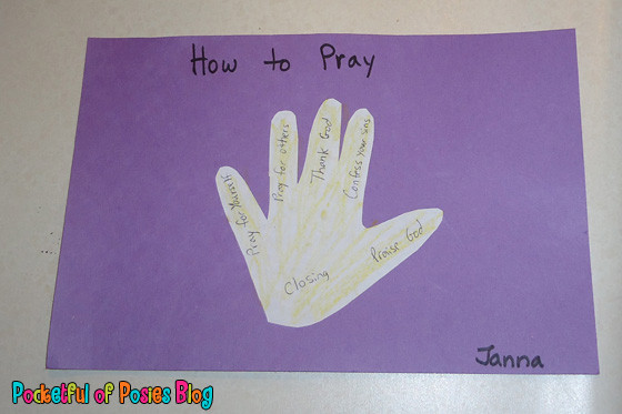 Prayer Craft For Kids
 Sunday School Crafts Prayer Blessings Overflowing