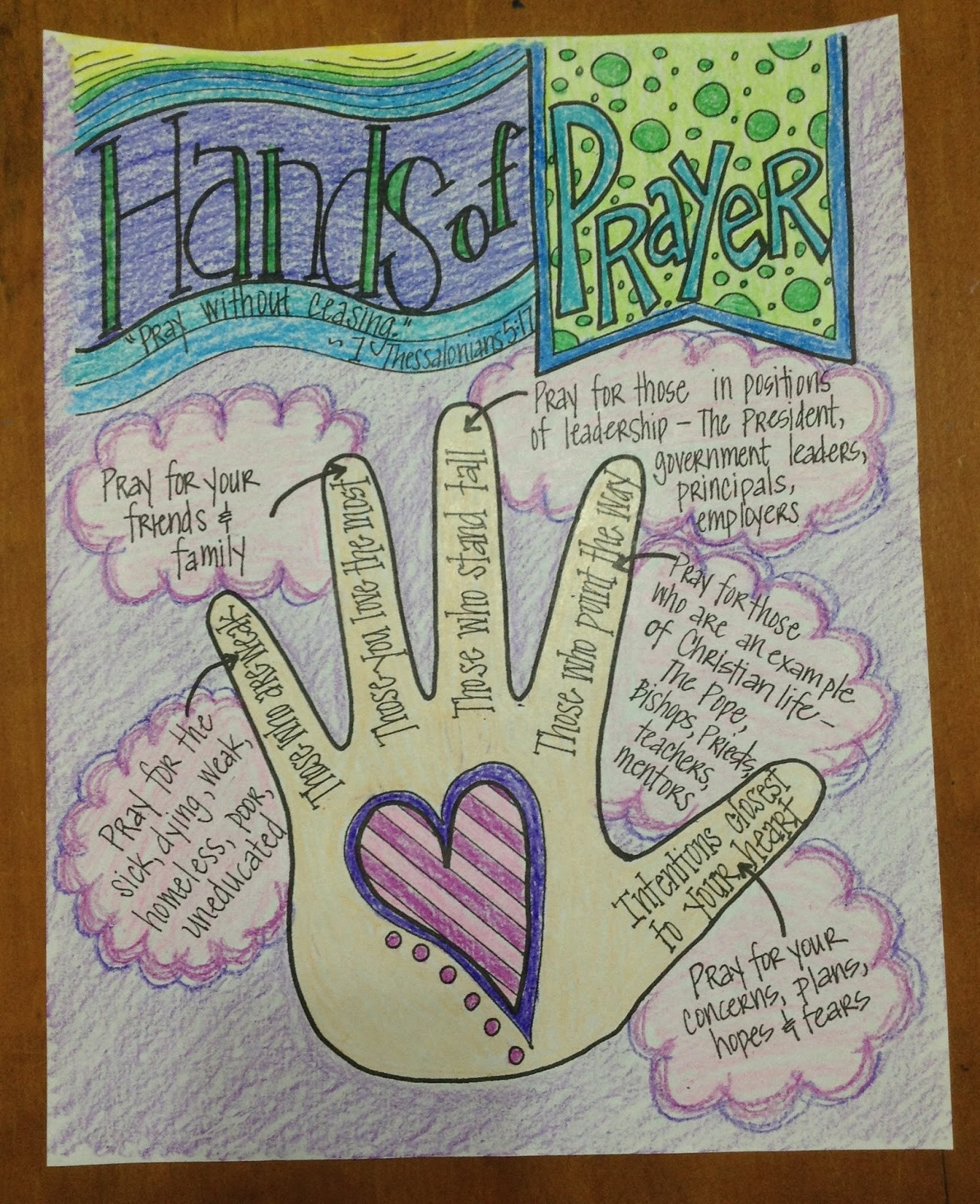 Prayer Craft For Kids
 Look to Him and be Radiant Hands of Prayer