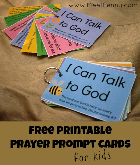 Prayer Craft For Kids
 Free Printable Prayer Prompt Cards for Kids Meet Penny