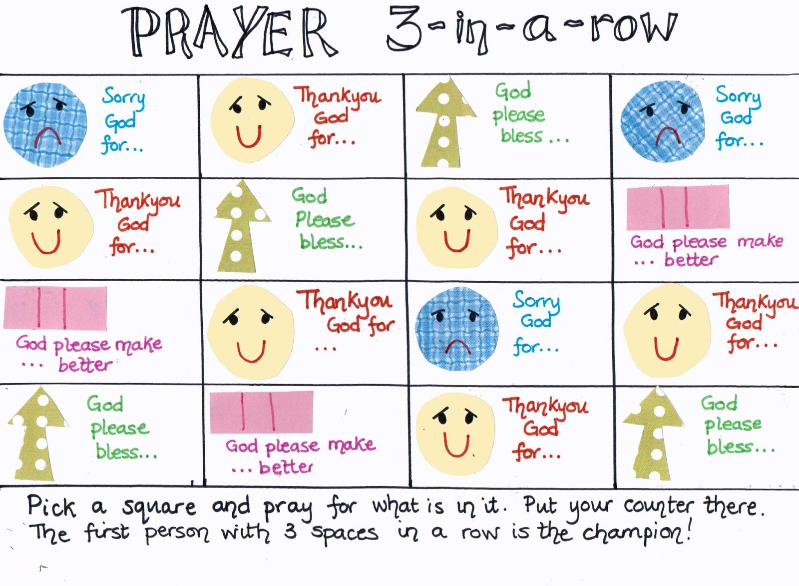 Prayer Craft For Kids
 Flame Creative Children s Ministry Prayer 3 in a row game