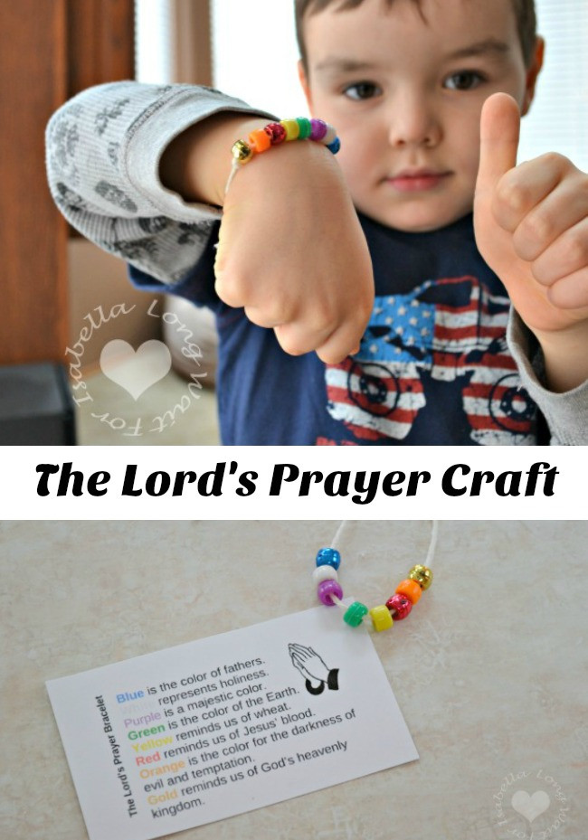 Prayer Craft For Kids
 Children s Ministry The Lords Prayer Bible Craft Bracelet