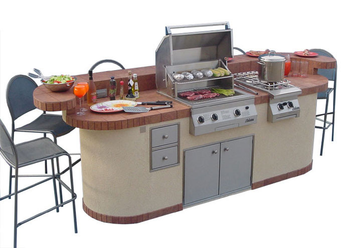 flat top grill kitchen island