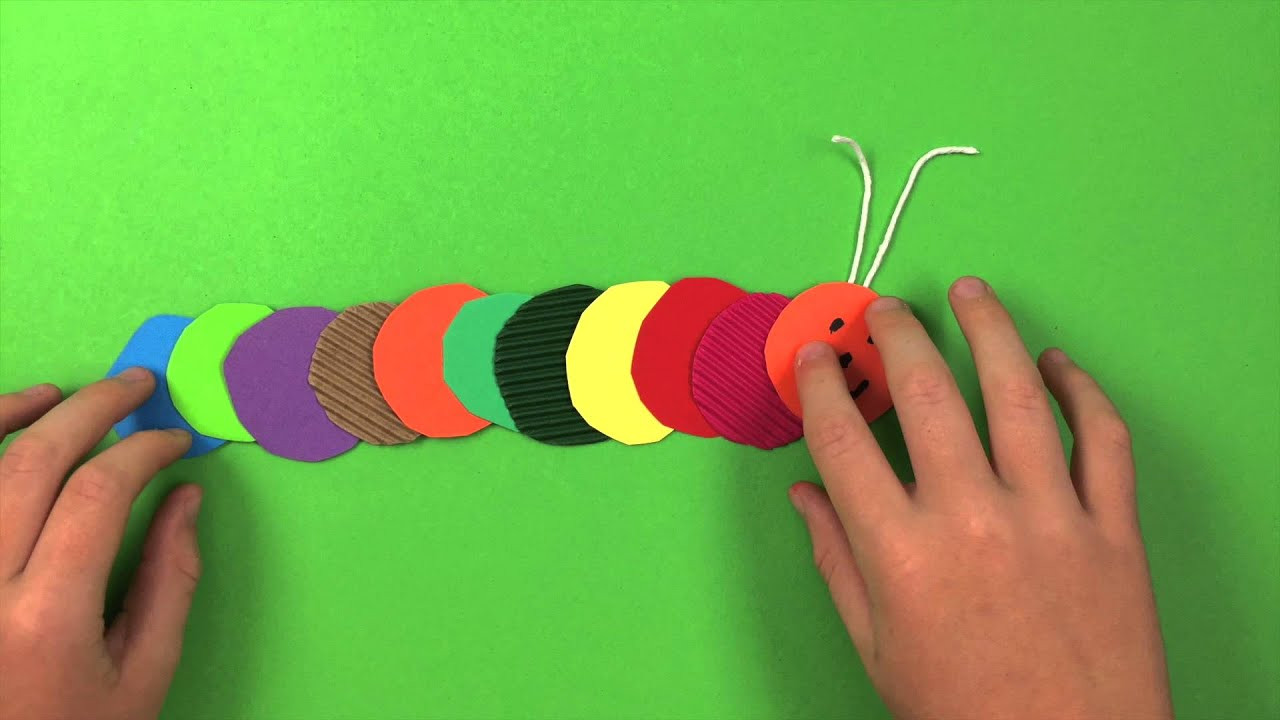 Preschool Art Project
 How to make a Caterpillar very easy craft project