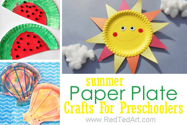 Preschool Arts And Crafts
 Summer Paper Plate Crafts For Preschoolers Red Ted Art s