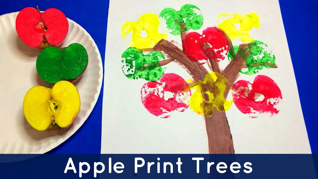 Preschool Arts Crafts
 Apple Print Trees Preschool and Kindergarten Art Project