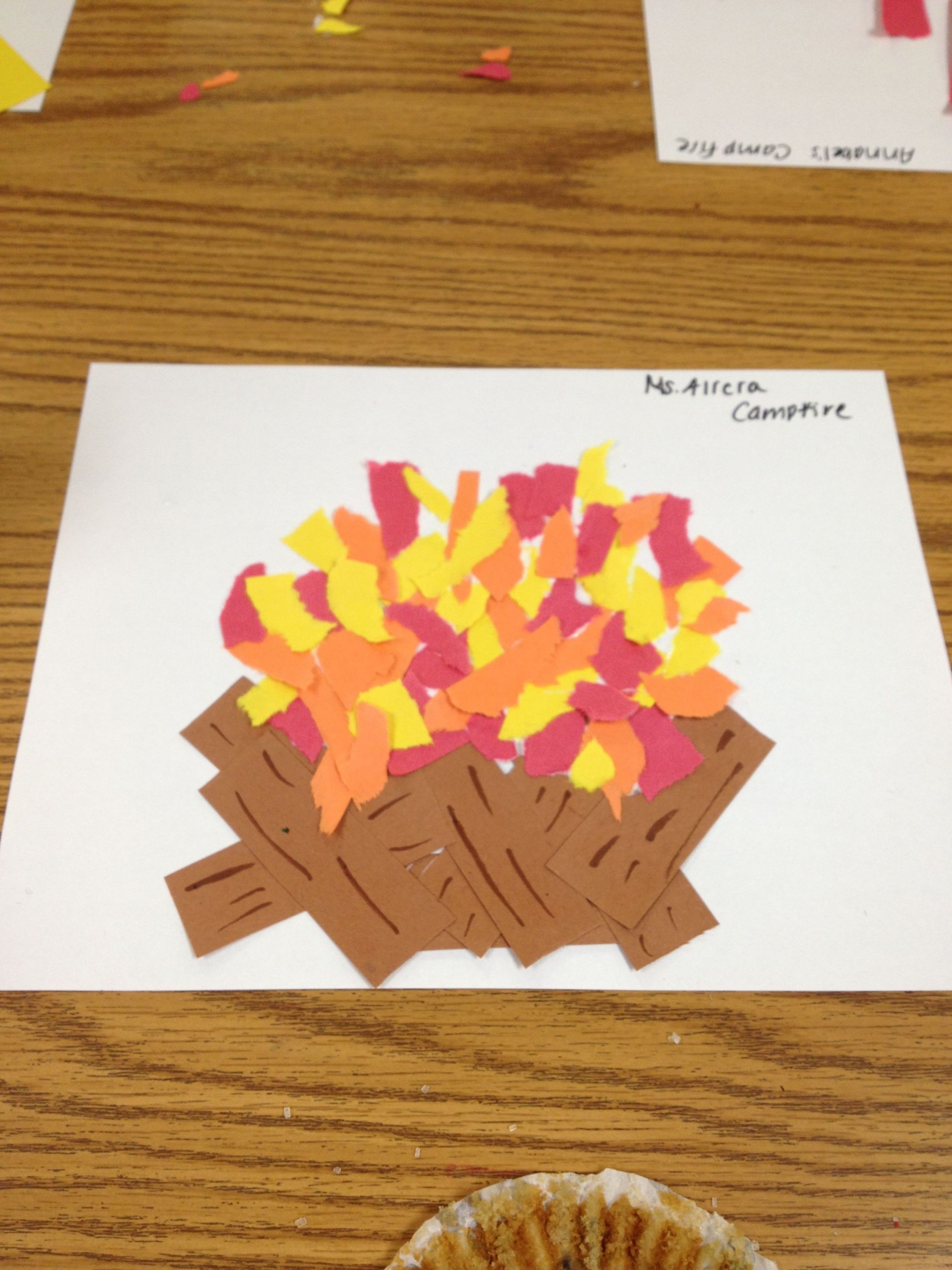 Preschool Camping Art Projects
 Preschool fire collage camping theme