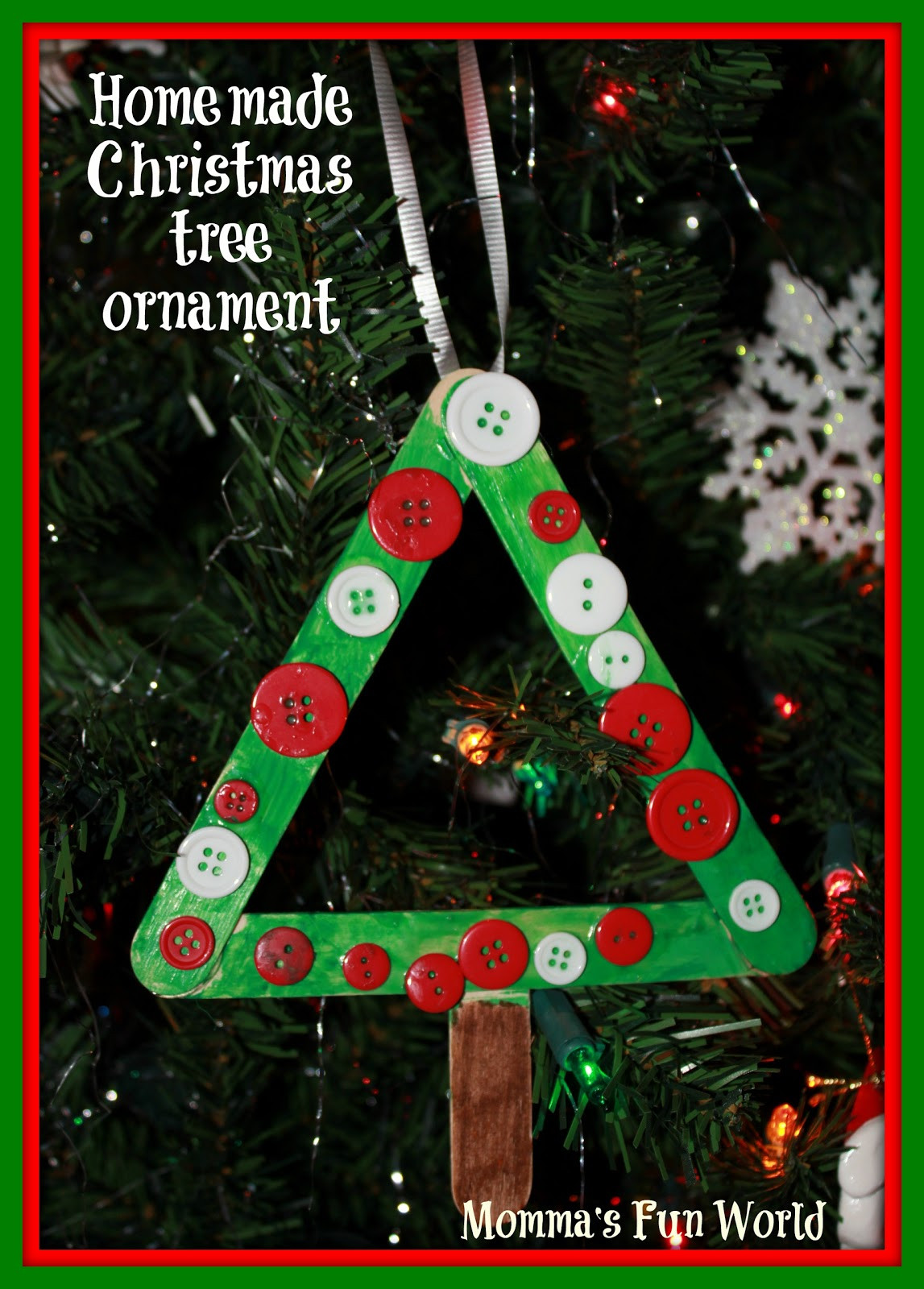 Preschool Christmas Ornament Craft Ideas
 Momma s Fun World Popscile stick Christmas tree ornament