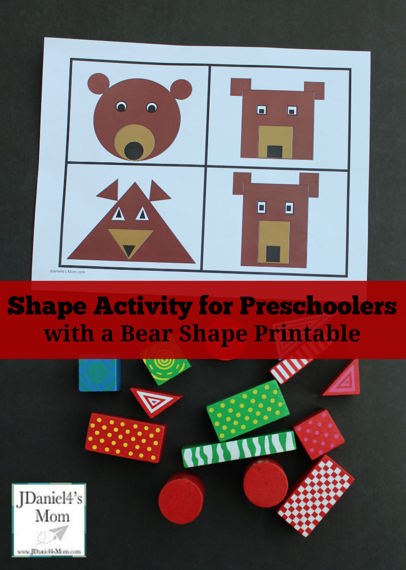 Preschool Crafts Activities
 Shape Activity for Preschoolers with a Bear Shape Printable
