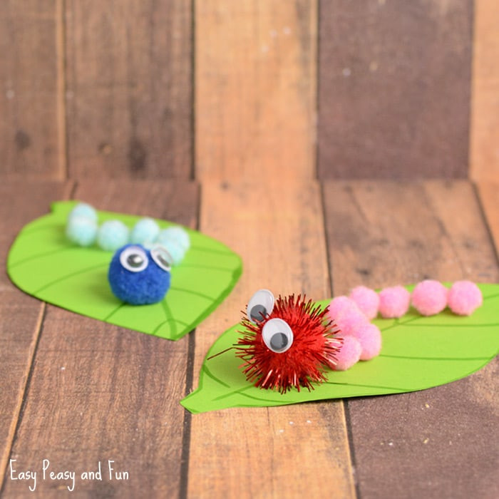 Preschool Spring Craft
 Caterpillar Pom Pom Craft Spring Craft Ideas Easy