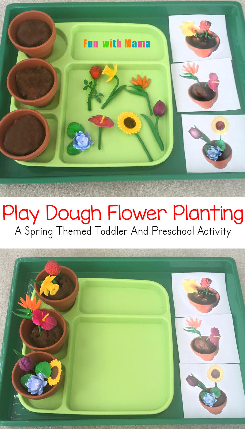 Preschool Springtime Crafts
 Preschool Spring Flower Planting Play Dough Activity Fun