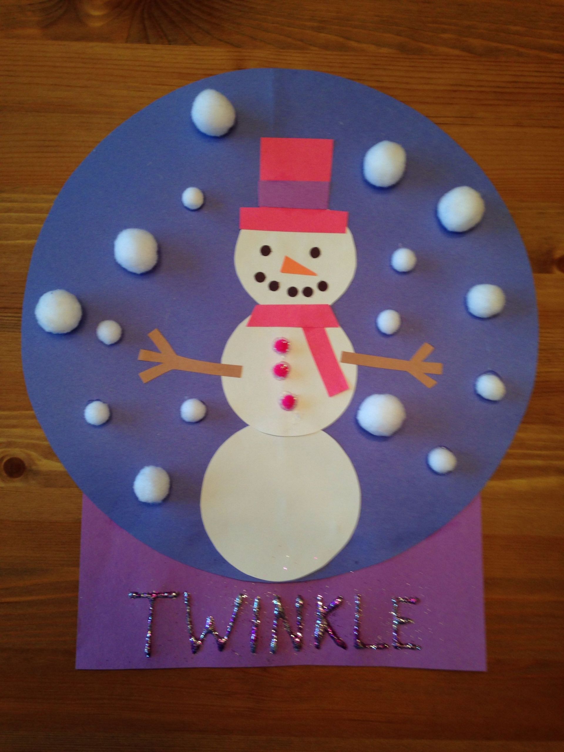 Preschool Winter Crafts Ideas
 Snowman Snow Globe Craft Snowgirl craft Winter Craft