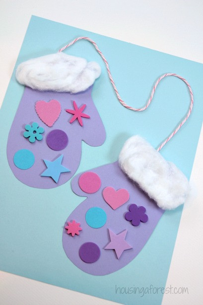 Preschool Winter Crafts Ideas
 Winter Mitten Craft for Preschoolers