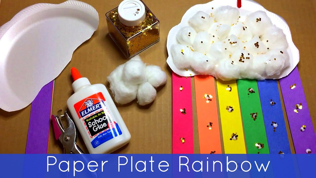 Preschoolers Arts And Crafts Ideas
 Paper Plate Rainbow Preschool and Kindergarten Craft