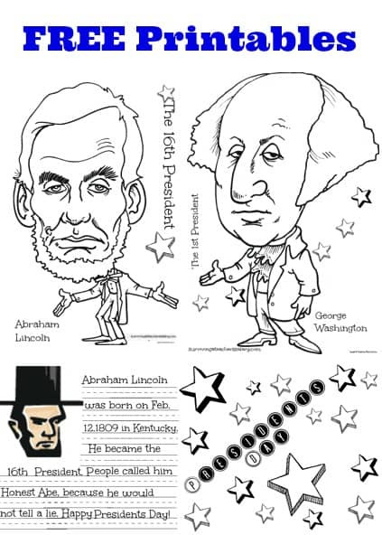 Presidents Day Coloring Pages Printable
 FREE President Lincoln & Washington Coloring Sheet