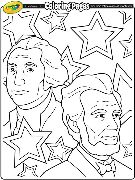 Presidents Day Coloring Pages Printable
 George Washington and Abraham Lincoln Coloring Page