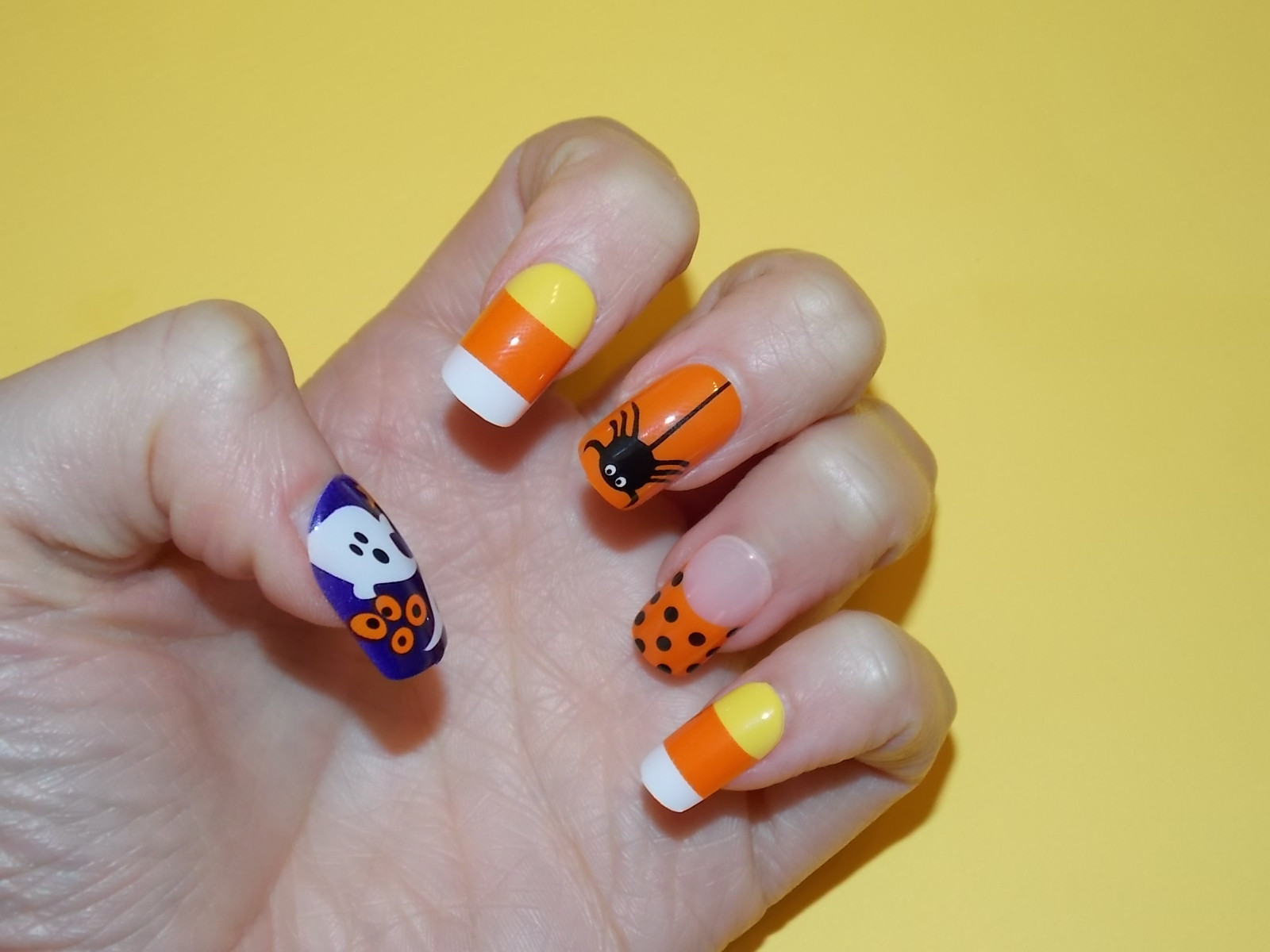 Press On Nail Art
 Review Swatches 5 Best Halloween Nail Art Stickers
