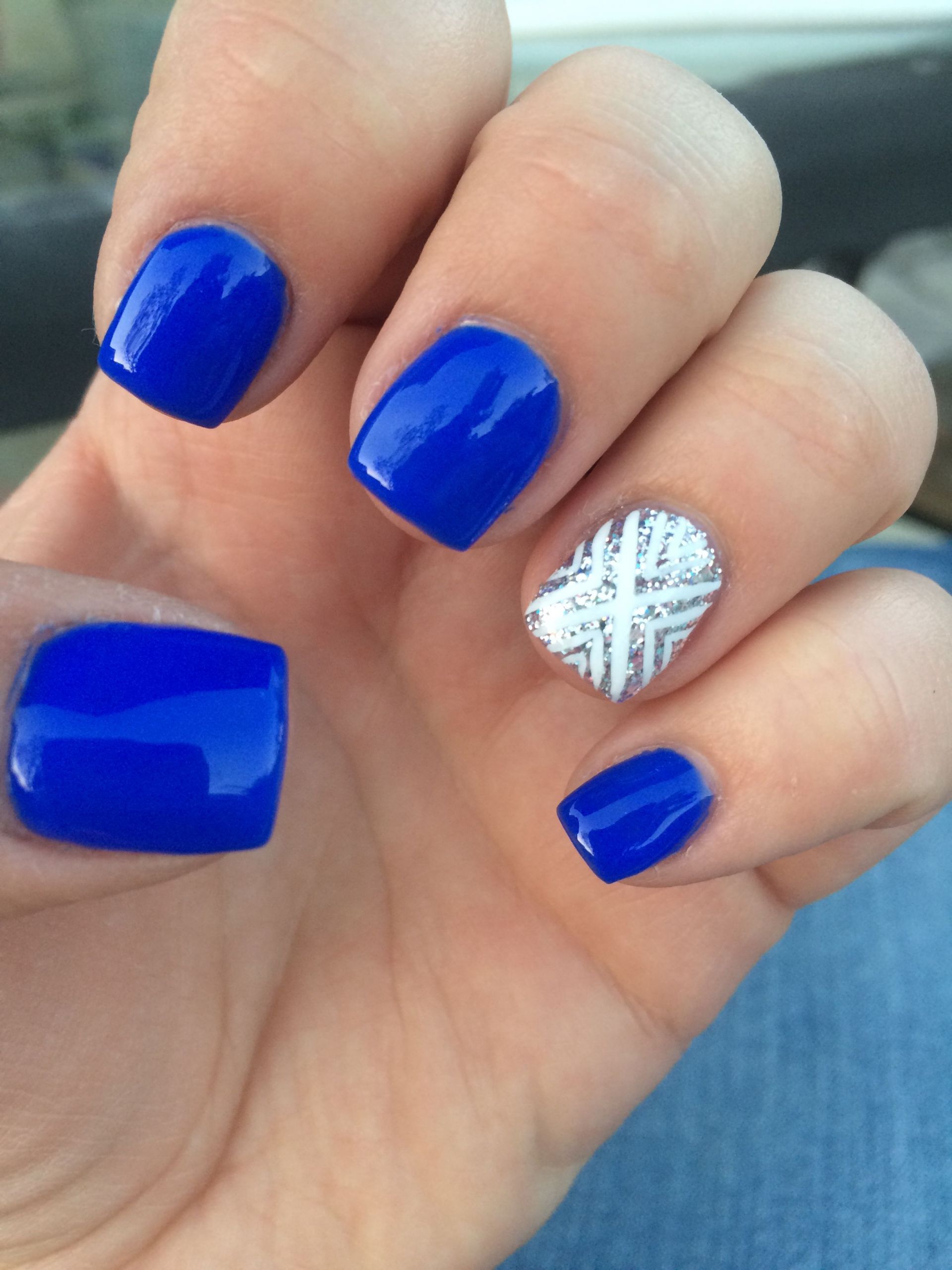Pretty Blue Nails
 Cute gel nails by Courtney m