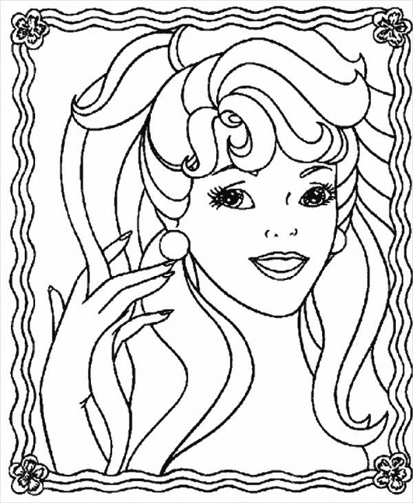 Pretty Girls Coloring Pages
 20 Coloring Pages for Girls JPG PSD AI Illustrator