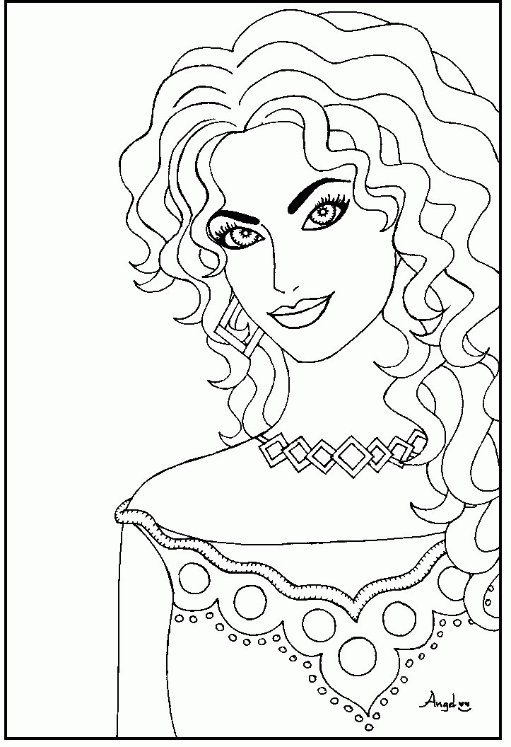 Pretty Girls Coloring Pages
 Pretty Girl Coloring Page Coloring Home