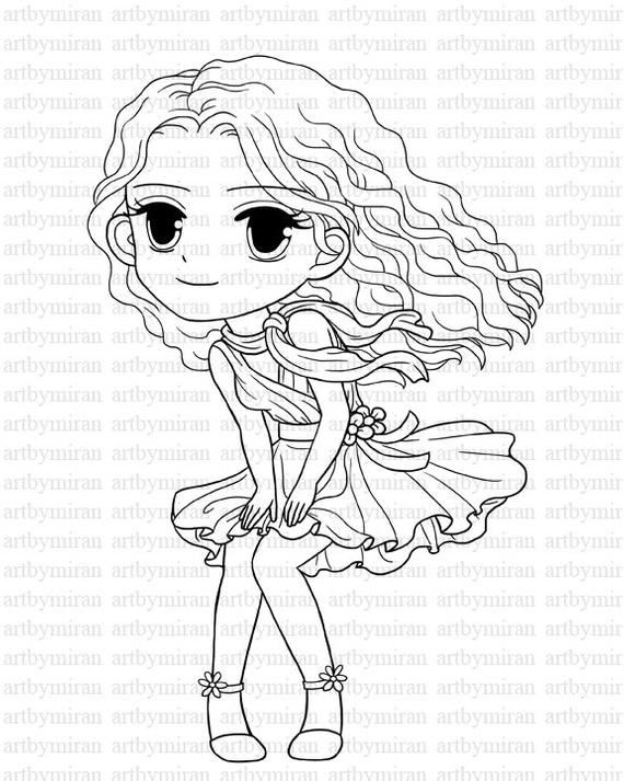 Pretty Girls Coloring Pages
 Digi Stamp Sweet & Sassy4 Pretty Girl Coloring page