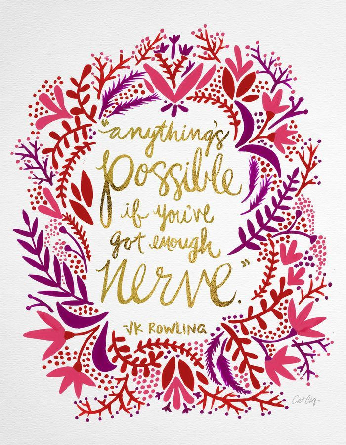 Pretty Inspirational Quotes
 Anything s Possible – Gold & Red