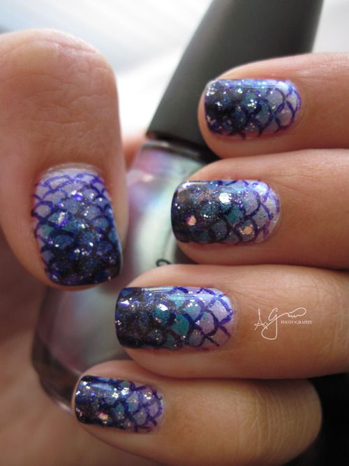 Pretty Nails Bayonne
 mermaid nails NAILS OMG Pinterest