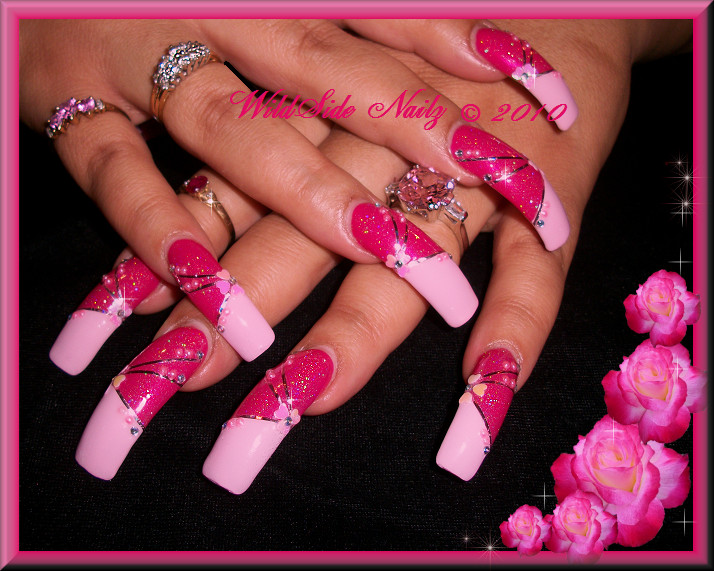 Pretty Nails Bend
 Pretty Curve Nails Nail Art Design From CoolNailsArt