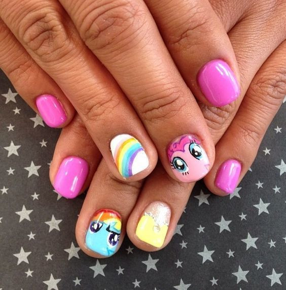 Pretty Nails For Girls
 20 Cute & Easy Nail Designs for Little Girls NailDesignCode
