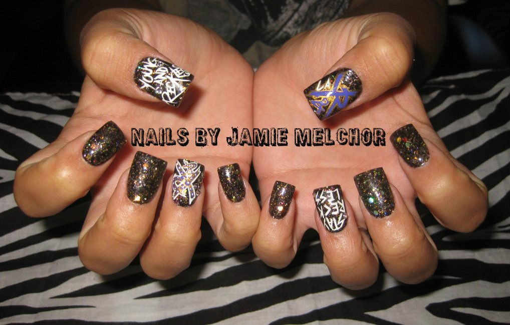 Pretty Nails Fresno Ca
 Young & Reckless Nails by Jamie at Nailville Fresno Ca