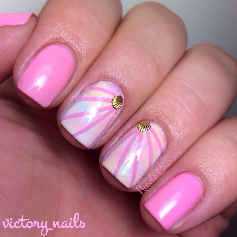 Pretty Nails Greenville Sc
 Pastel shell accents by Nicole Cousins