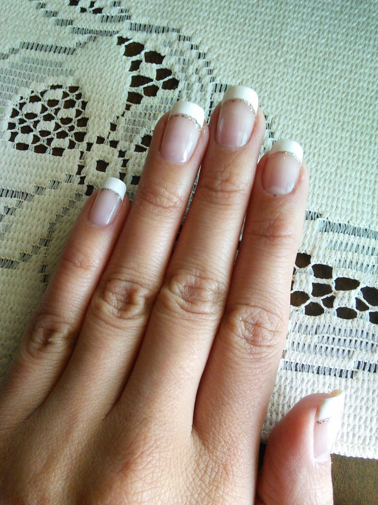 Pretty Nails Oregon City
 Got a shellac French tip manicure with a silver line and