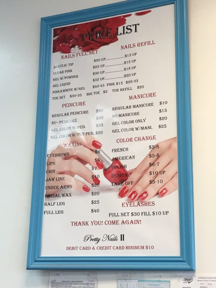 Pretty Nails Prices
 Price list Yelp
