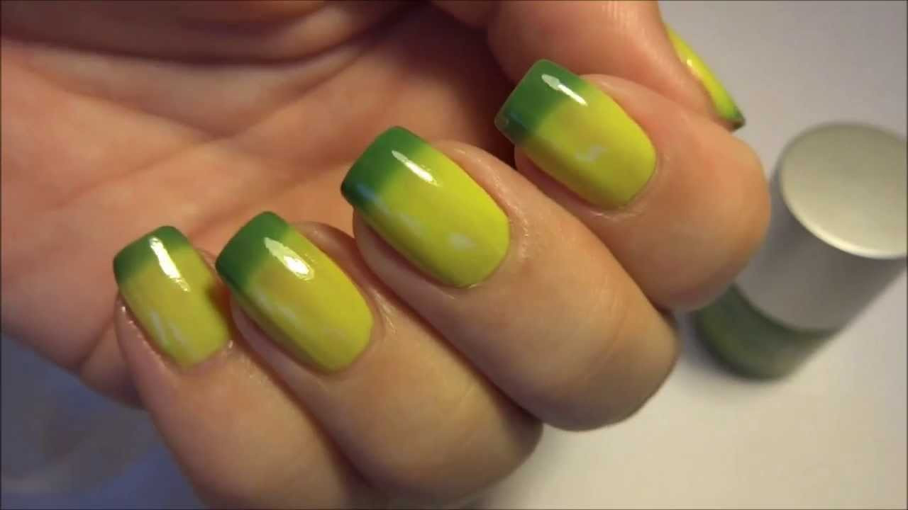 Pretty Yellow Nails
 Born Pretty Store Magic Green Yellow Color Changing Nail