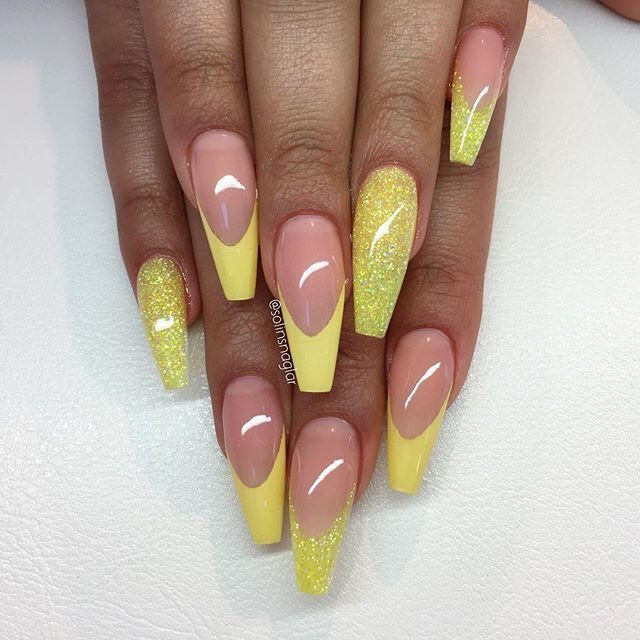 Pretty Yellow Nails
 1598 best Nail Files images on Pinterest