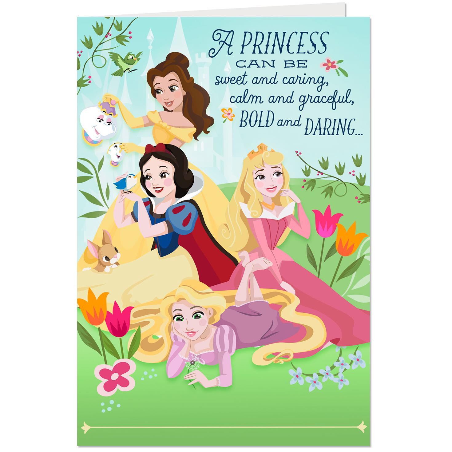 Princess Birthday Cards
 Disney Princesses Royally Fun Musical Birthday Card