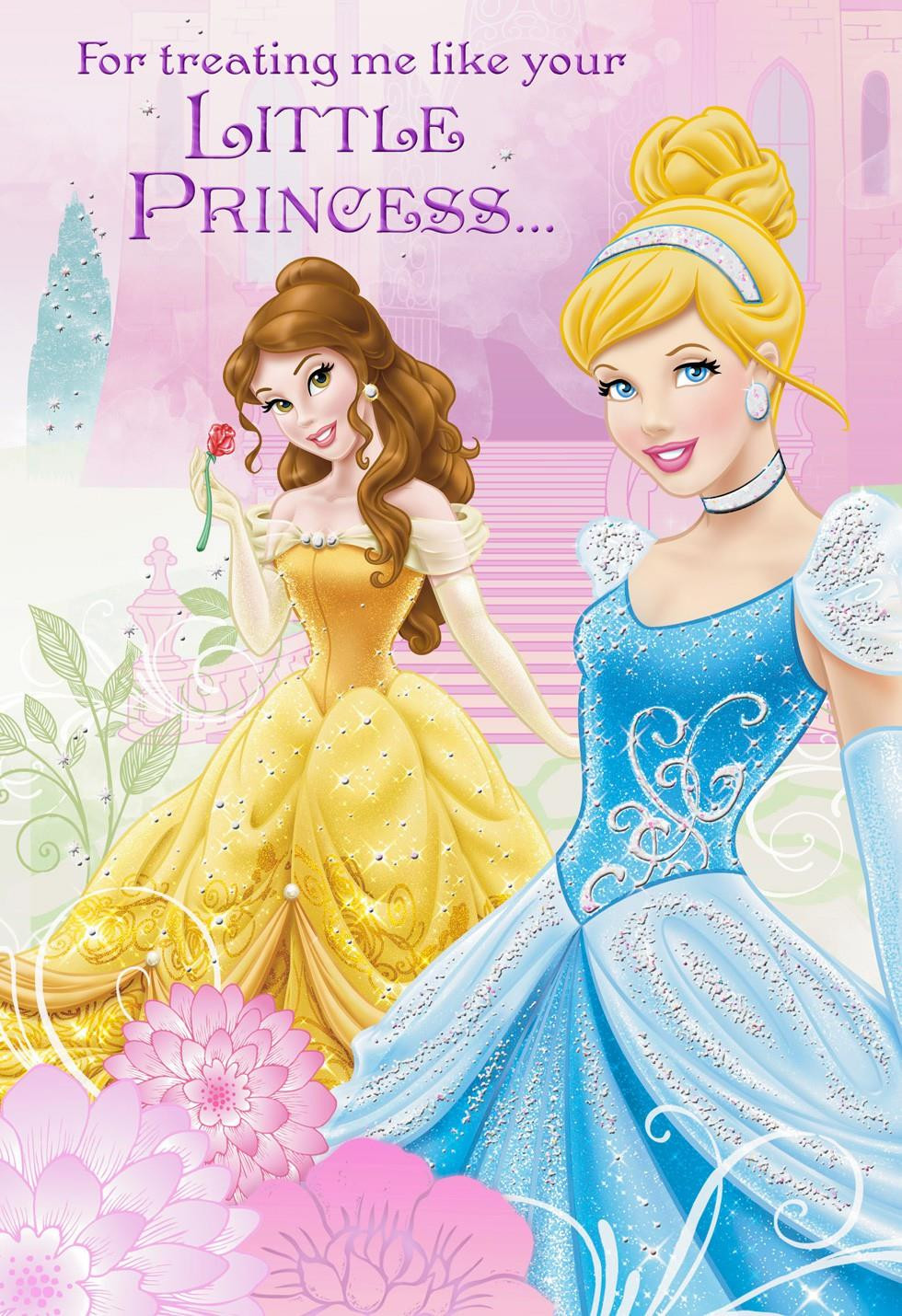 Princess Birthday Cards
 Disney Princesses Father s Day Card from Granddaughter