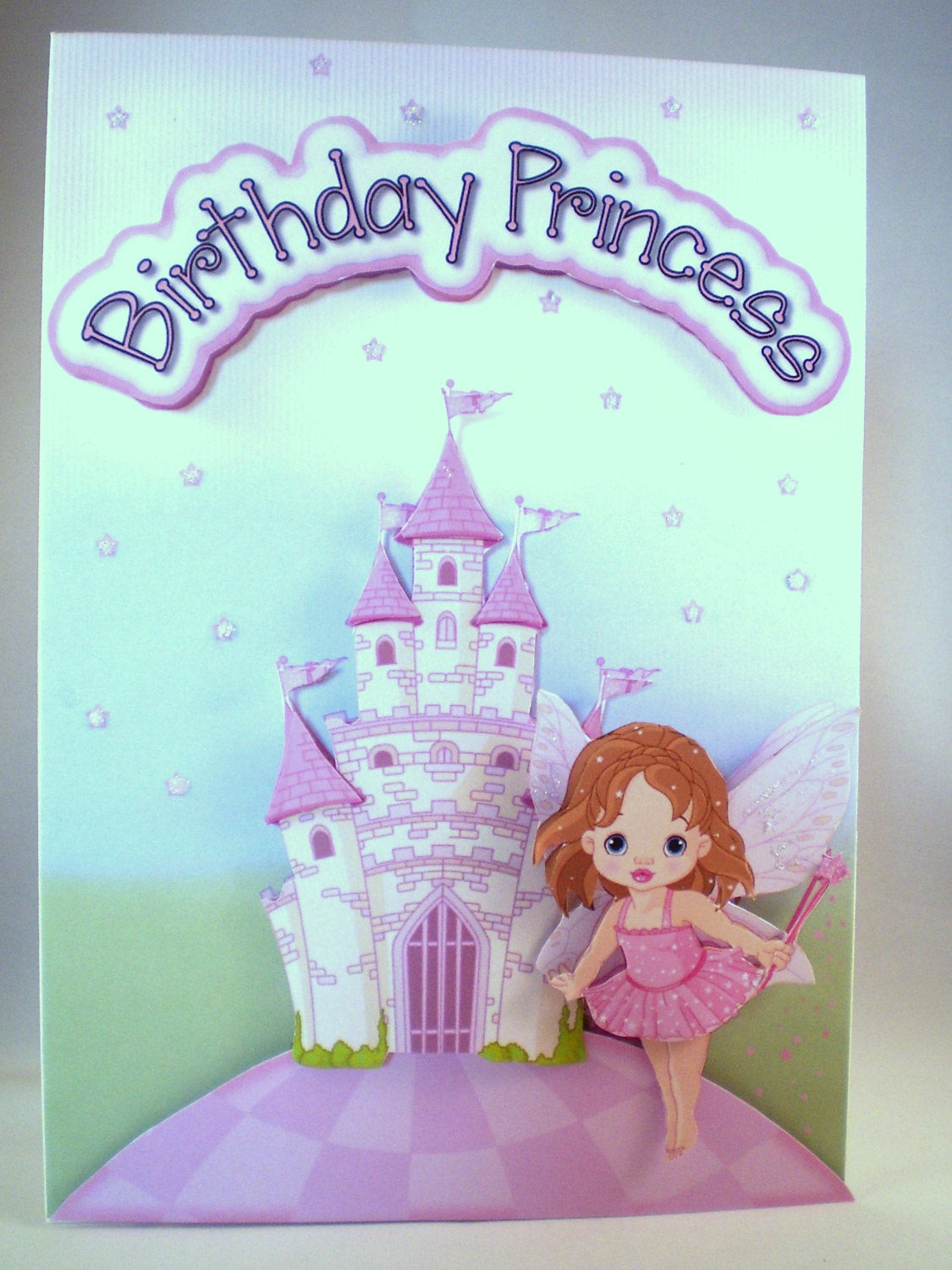 Princess Birthday Cards
 Handmade Princess Birthday Card 3DDecoupageFairy